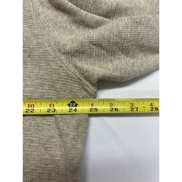 Outdoor Life Mens Waffle Knit Henley Long Sleeve Shirt Size XL Oatmeal Beige - Picture 5 of 10